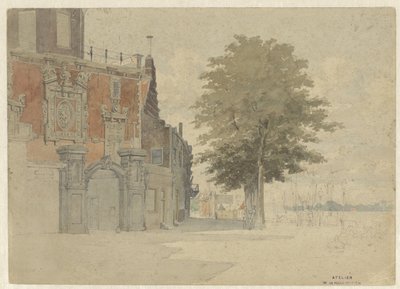 A Groothoofdspoort Dordrechtben alkotó: Willem de Haas Hemken
