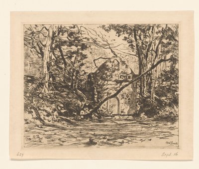 Rom az erdőben Rom kicsavart fával (Lage Vuursche) (eredeti cím) alkotó: Willem de Zwart