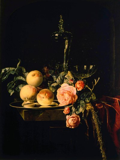 Rózsa és őszibarack, 1659 alkotó: Willem van Aelst