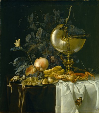 Csendélet Nautilus kupával alkotó: Willem van Aelst