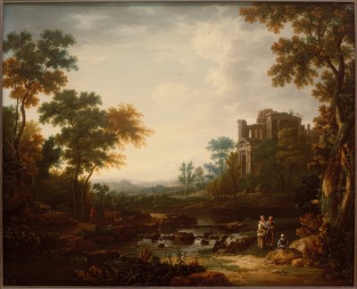 Tájkép romokkal és figurákkal alkotó: Willem van Bemmel