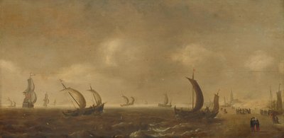 Tengeri táj a tengerparton Scheveningenben alkotó: Willem van Diest (attributed to)