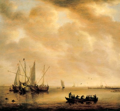 "Tengeri tájkép". Willem van Diest festménye (1610-1673) alkotó: Willem van Diest