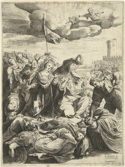 A hunok által ostromlott Szent Orsolya alkotó: Willem van Haecht (II)