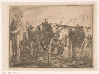 Ossewagen (eredeti cím) alkotó: Willem van Konijnenburg (signed by artist)