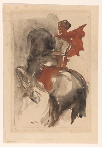 Lovagló lovag alkotó: Willem van Konijnenburg (signed by artist)