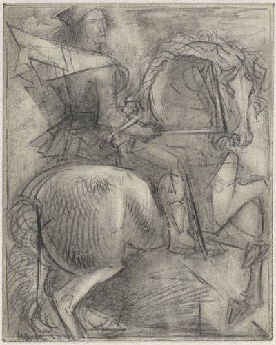 Ember egy tenyészlovon alkotó: Willem van Konijnenburg