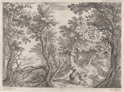 Bálám és a szamár Olasz tájak (sorozat címe) alkotó: Willem van Nieulandt (II)