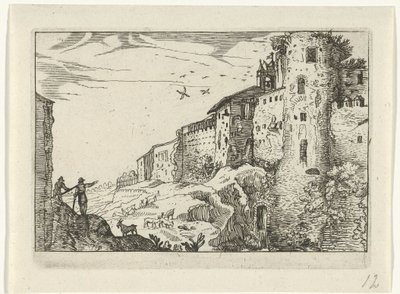 Táj római romokkal Római romok (2. sorozat) (sorozat címe) alkotó: Willem van Nieulandt (II)