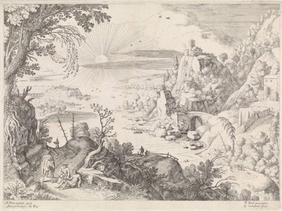 Táj az irgalmas szamaritánussal alkotó: Willem van Nieulandt (II)