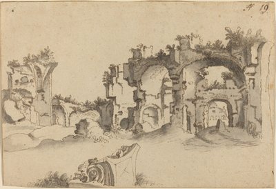 Caracalla fürdője, Róma alkotó: Willem van Nieuwlandt II