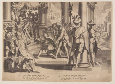Az igazságosság allegóriája, A jog szentsége, 12. tábla Az igazságosság trónjaiból (Thronus Iustitiae) alkotó: Willem van Swanenburgh