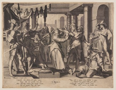 Salamon ítélete, 2. tábla az Igazságosság trónjai (Thronus Iustitiae) című kötetből. alkotó: Willem van Swanenburgh