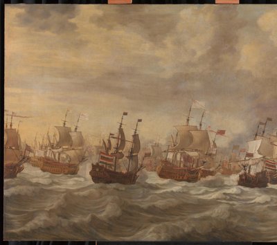 Epizód a négynapos tengeri csatából (1666. június 11-14.) alkotó: Willem van de Velde (I) (attributed to)