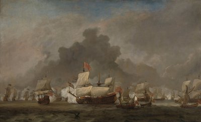 Tengerészeti csata Michiel Adriaensz de Ruyter és York hercege között a királyi hercegen a Solebay-i csata során, 1672. június 7.: epizód a harmadik angol-holland háborúból alkotó: Willem van de Velde (II)