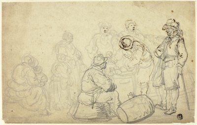 Paraszt jelenet alkotó: Willem van de Velde I