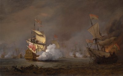 Az angol-holland háborúk tengeri csatája alkotó: Willem van de Velde the Younger