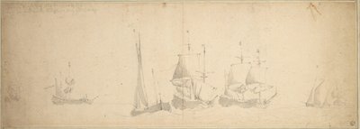 Holland hajók a tengeren, 1665. május 28. - június 7. alkotó: Willem van de the Elder Velde