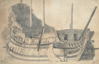 Jaarsveld portréja, 1665 körül (grafit, szürke tus) alkotó: Willem van de the Elder Velde