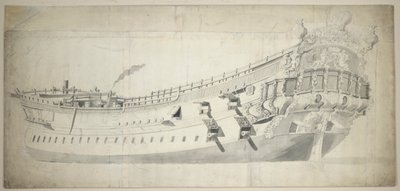 A "Charles Galley" portréja, 1676 körül (grafit, szürke mosás) alkotó: Willem van de the Elder Velde