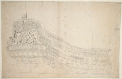 A "Hollandia" portréja, 1666 körül (ofszet, szürke mosás) alkotó: Willem van de the Elder Velde