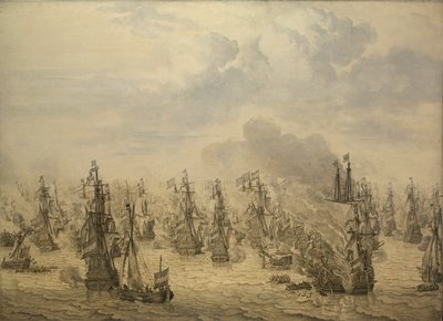 A scheveningeni csata alkotó: Willem van de the Elder Velde