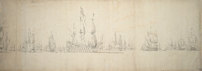 A lowestofti csata előtti nap, 1665. június 2-12. alkotó: Willem van de the Elder Velde