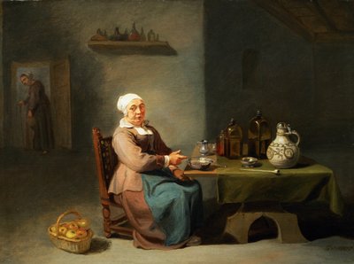 Egy nő a konyhában alkotó: Willem van the Elder Herp