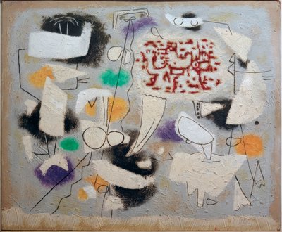 Kis fantomformákkal ellátott költészet alkotó: Willi Baumeister