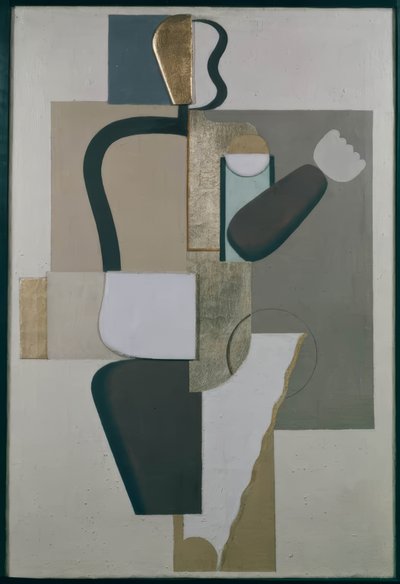 Fali kép fémekkel alkotó: Willi Baumeister