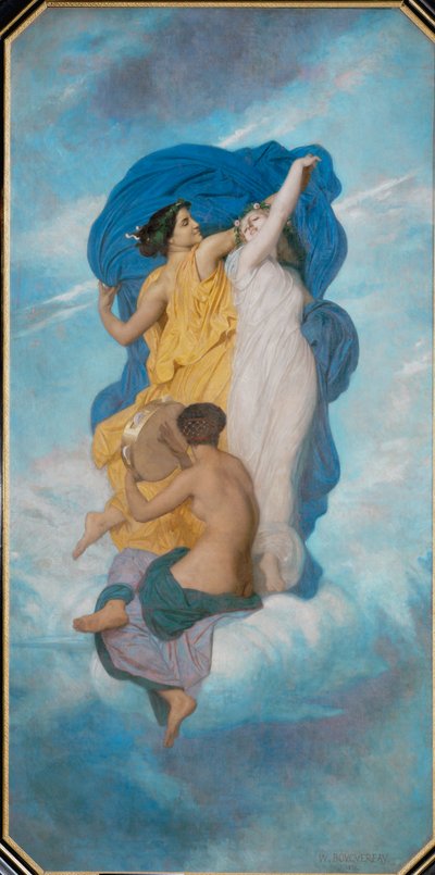 A tánc, nappali dekoráció (olaj és viasz vászonra) alkotó: William-Adolphe Bouguereau