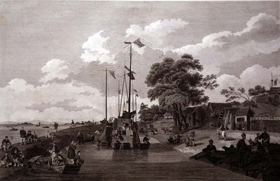 Kilátás a Pao-Yng-tóra, ahol azt egy földtöltés választja el a Grand Canaltól, Vilmos (1747-1810) és Elizabeth Ellis metszet, kocsma. írta: G. Nicol alkotó: William (after) Alexander