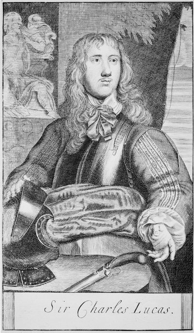Sir Charles Lucas, 1645 körül (metszet) alkotó: William (after) Dobson