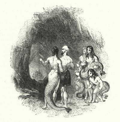 „A föld Abd-Allahja a tenger Abd-Allah házában (metszet) alkotó: William (after) Harvey