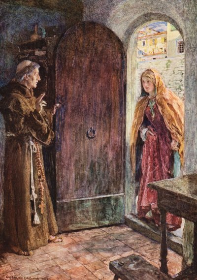 Shakespeare Rómeó és Júlia: felvonás VI. jelenet (színes litográfia) alkotó: William (after) Hatherell