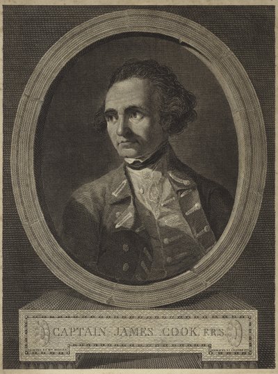 James Cook kapitány portréja (metszet) alkotó: William (after) Hodges