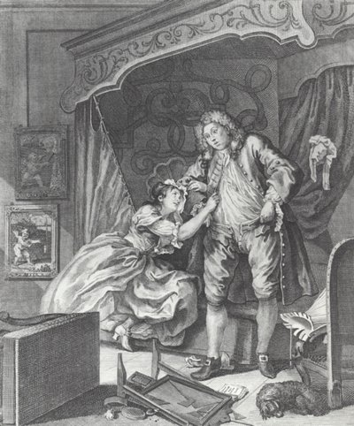 Egy nő prostituált lesz a 18. századi Angliában (metszet) alkotó: William (after) Hogarth