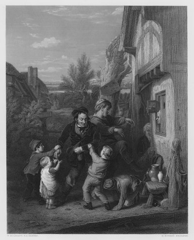 Fair-Time, a képről a Vernon Galériában (metszet) alkotó: William (after) Mulready