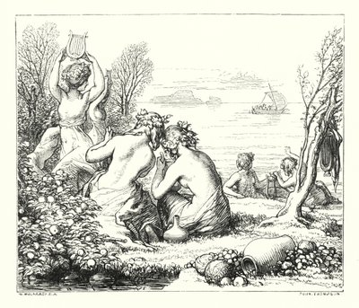A tengeri tündérek (metszet) alkotó: William (after) Mulready