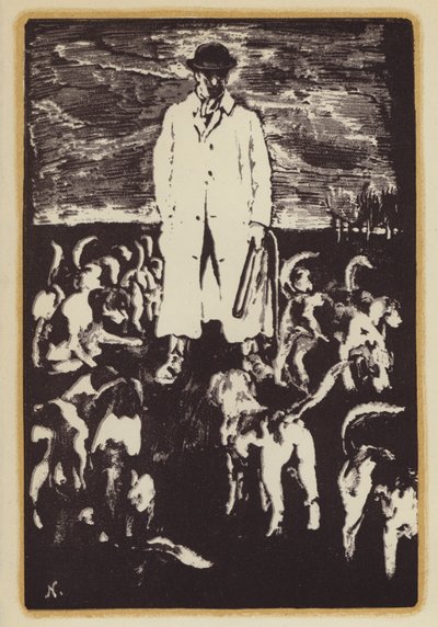 Illusztráció egy rókavadász ember emlékirataihoz, Siegfried Sassoon (fametszet) alkotó: William (after) Nicholson