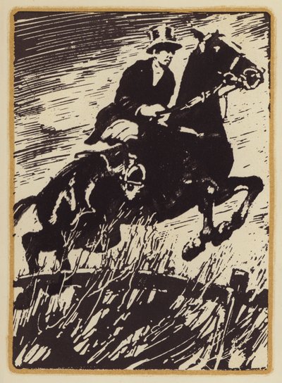 Illusztráció egy rókavadász ember emlékirataihoz, Siegfried Sassoon (fametszet) alkotó: William (after) Nicholson