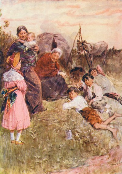 Illusztráció George Eliot The Mill on the Floss című könyvéhez (színes litográfia) alkotó: William (after) Rainey
