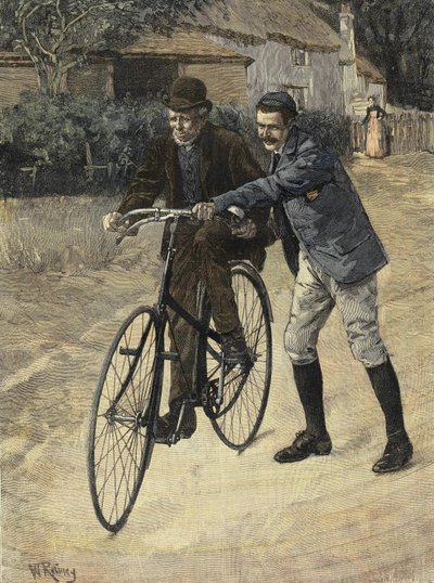 Tanuljuk meg az öreg apát”. Metszet W. Rainey aquerellájáról. 1893." alkotó: William (after) Rainey
