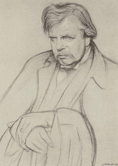 G K Chesterton (litho) alkotó: William (after) Rothenstein