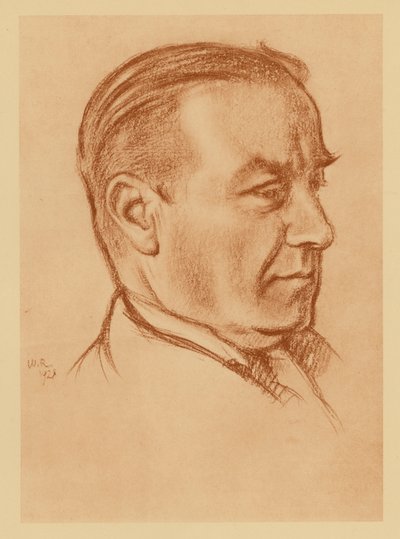 Stanley Baldwin tiszteletbeli elnök portréja (litográfia) alkotó: William (after) Rothenstein