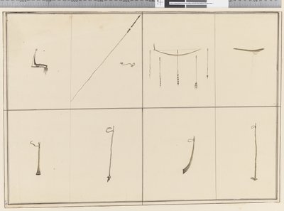 36. oldal Natív fegyverek. Aláírás nélküli, cím nélküli és dátum nélküli alkotó: William (attr. to) Hodges
