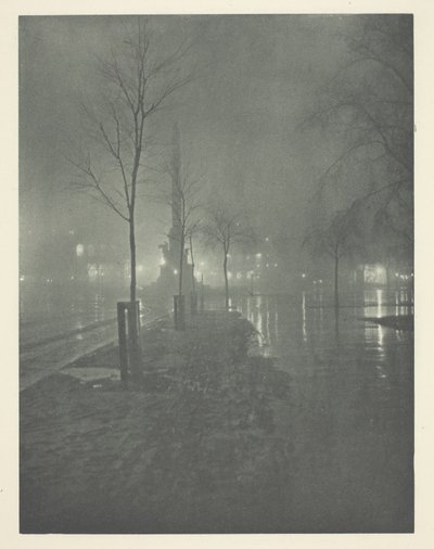 Wet Night, Columbus Circle, New York alkotó: William A. Fraser