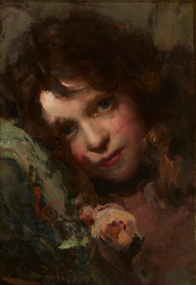 Tanulmány egy fejről (olaj, vászon) alkotó: William A. Pratt