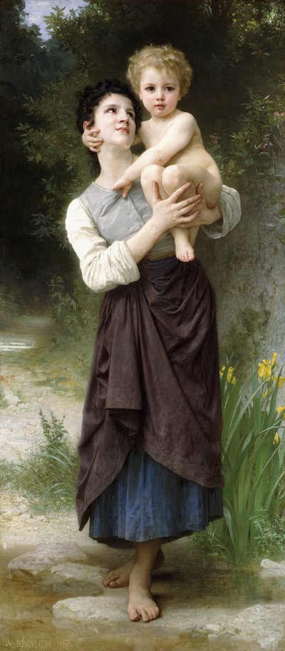 Testvér és nővér, 1887 alkotó: William Adolphe Bouguereau