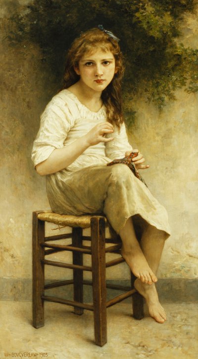 Tétlen gondolatok alkotó: William Adolphe Bouguereau